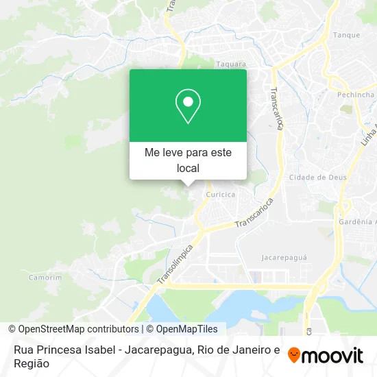 Rua Princesa Isabel - Jacarepagua mapa