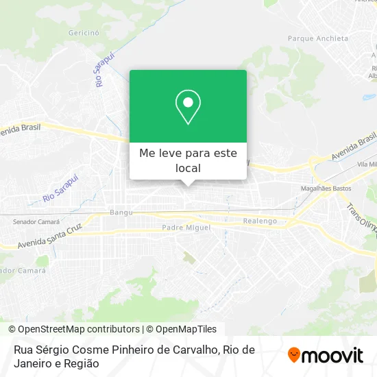 Rua Sérgio Cosme Pinheiro de Carvalho mapa