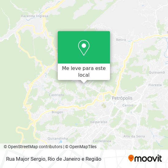 Rua Major Sergio mapa