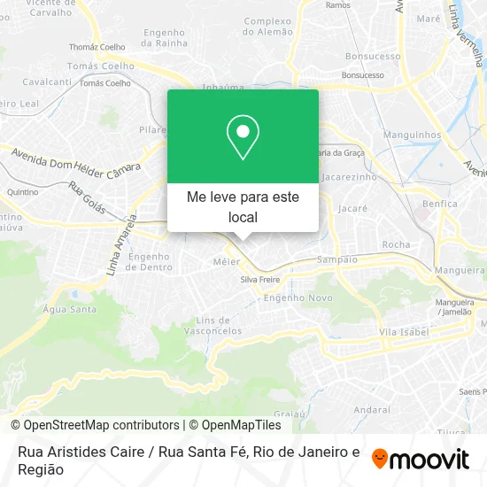 Rua Aristides Caire / Rua Santa Fé mapa
