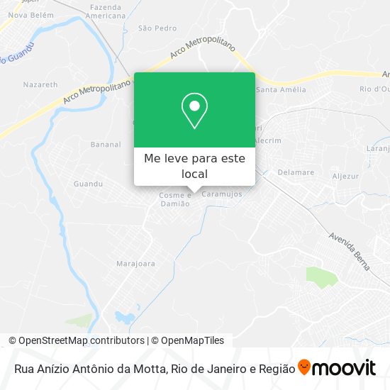 Rua Anízio Antônio da Motta mapa