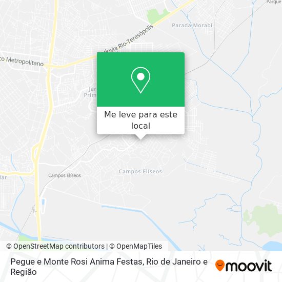 Pegue e Monte Rosi Anima Festas mapa