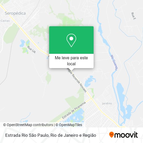 Estrada Rio São Paulo mapa