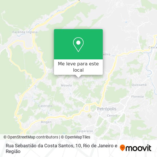 Rua Sebastião da Costa Santos, 10 mapa