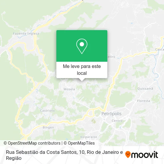 Rua Sebastião da Costa Santos, 10 mapa