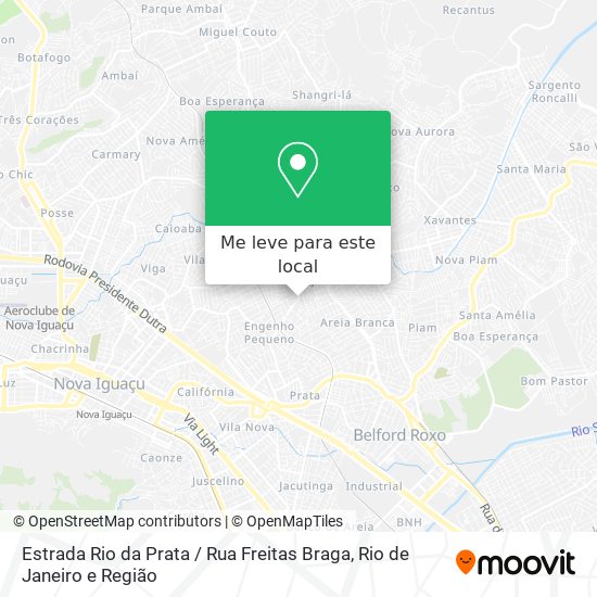 Estrada Rio da Prata / Rua Freitas Braga mapa