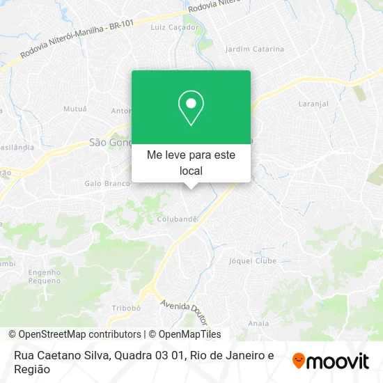 Rua Caetano Silva, Quadra 03 01 mapa