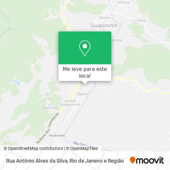 Rua Antônio Alves da Silva mapa