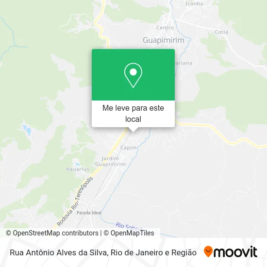 Rua Antônio Alves da Silva mapa