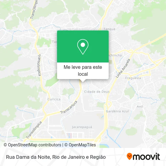 Rua Dama da Noite mapa