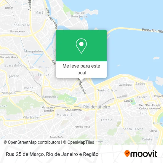 Rua 25 de Março mapa