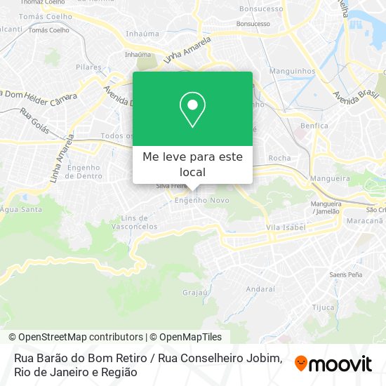 Rua Barão do Bom Retiro / Rua Conselheiro Jobim mapa