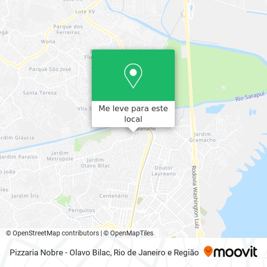Pizzaria Nobre - Olavo Bilac mapa