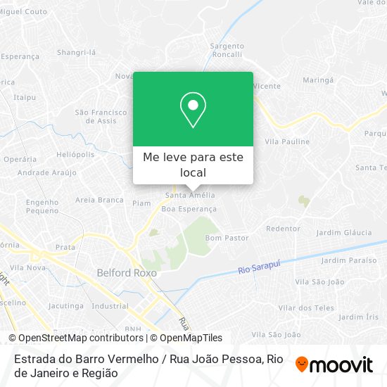Estrada do Barro Vermelho / Rua João Pessoa mapa