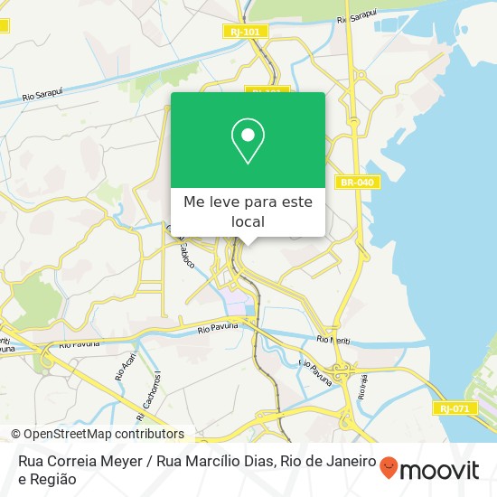 Rua Correia Meyer / Rua Marcílio Dias mapa