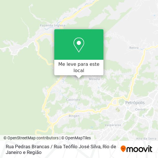 Rua Pedras Brancas / Rua Teófilo José Silva mapa