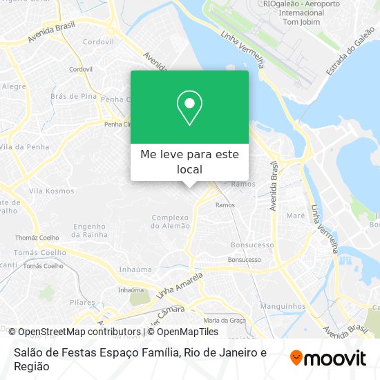 Salão de Festas Espaço Família mapa