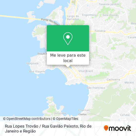Rua Lopes Trovão / Rua Gavião Peixoto mapa