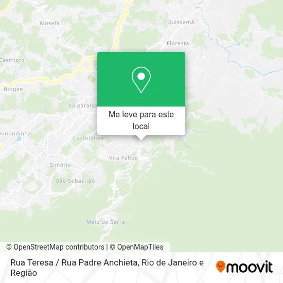 Rua Teresa / Rua Padre Anchieta mapa