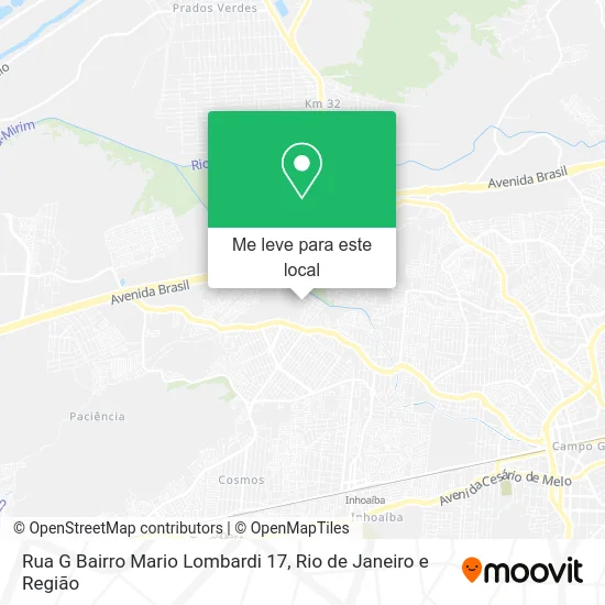Rua G Bairro Mario Lombardi 17 mapa