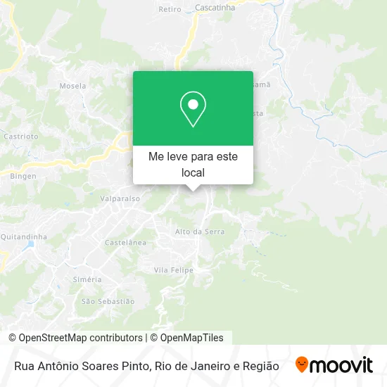 Rua Antônio Soares Pinto mapa