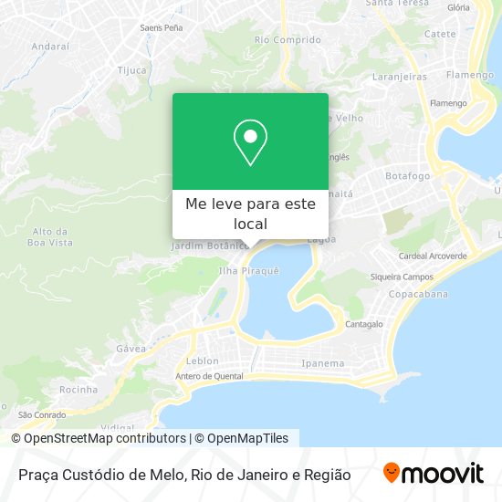 Praça Custódio de Melo mapa