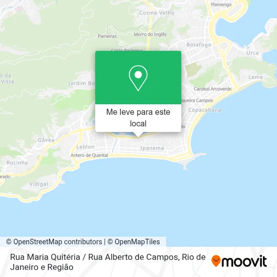 Rua Maria Quitéria / Rua Alberto de Campos mapa