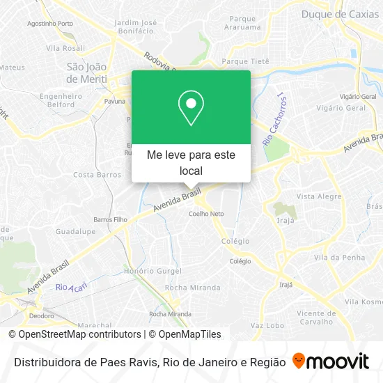 Distribuidora de Paes Ravis mapa