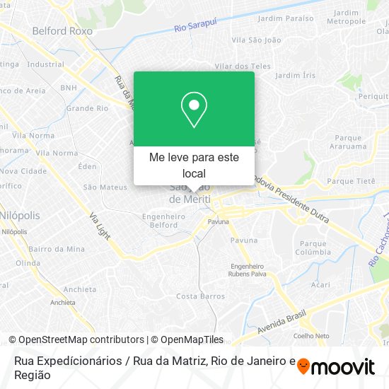 Rua Expedícionários / Rua da Matriz mapa