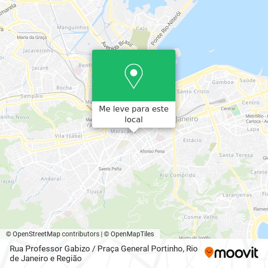 Rua Professor Gabizo / Praça General Portinho mapa