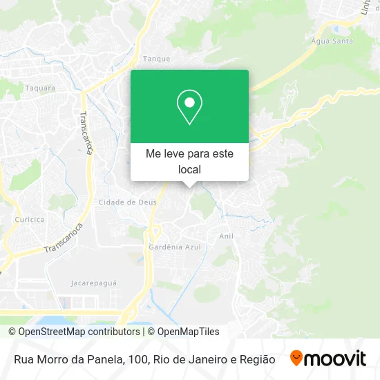 Rua Morro da Panela, 100 mapa
