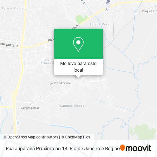 Rua Juparanã Próximo ao 14 mapa