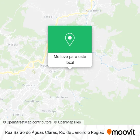 Rua Barão de Águas Claras mapa