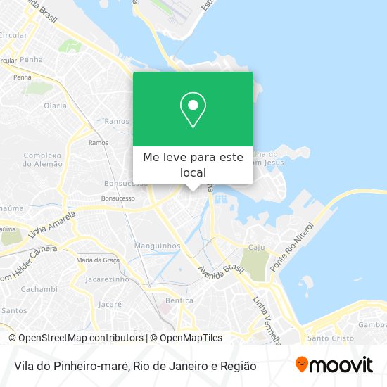 Vila do Pinheiro-maré mapa