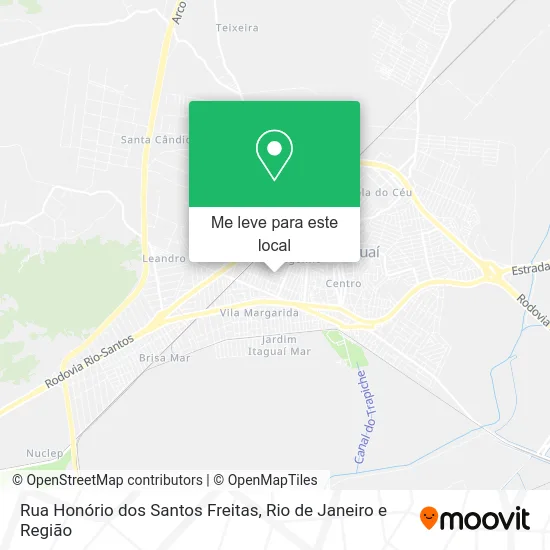 Rua Honório dos Santos Freitas mapa