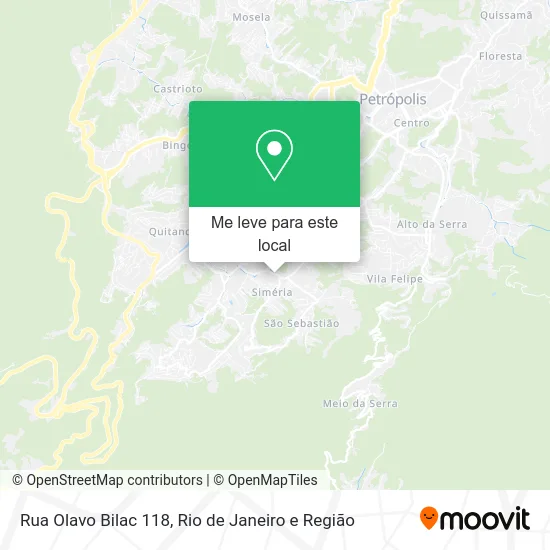 Rua Olavo Bilac 118 mapa