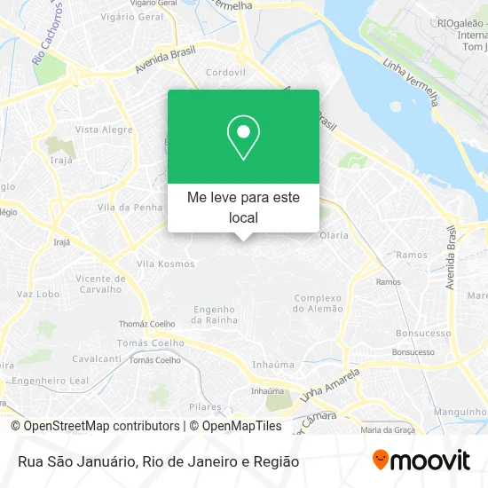 Rua São Januário mapa