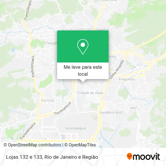 Lojas 132 e 133 mapa