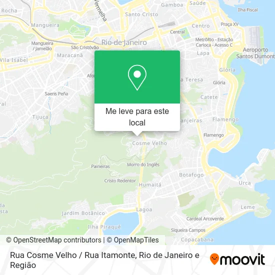 Rua Cosme Velho / Rua Itamonte mapa