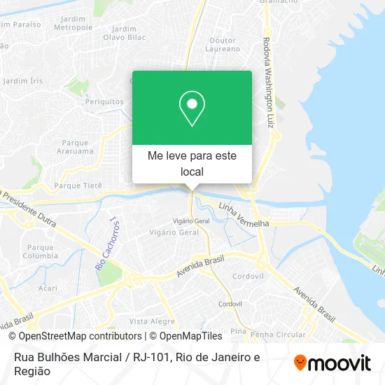 Rua Bulhões Marcial / RJ-101 mapa