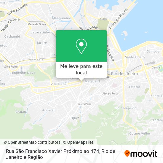Rua São Francisco Xavier Próximo ao 474 mapa