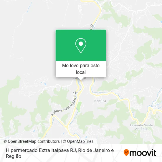 Hipermercado Extra Itaipava RJ mapa