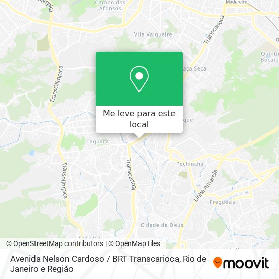 Avenida Nelson Cardoso / BRT Transcarioca mapa