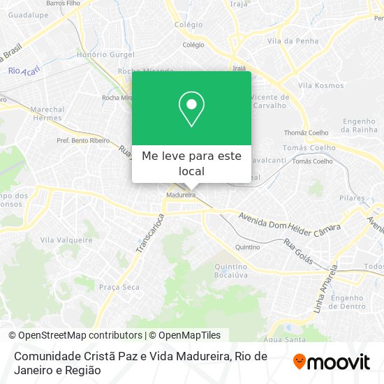 Comunidade Cristã Paz e Vida Madureira mapa