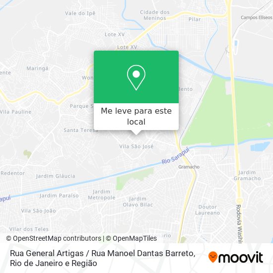 Rua General Artigas / Rua Manoel Dantas Barreto mapa