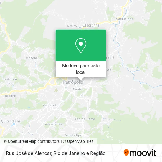 Rua José de Alencar mapa