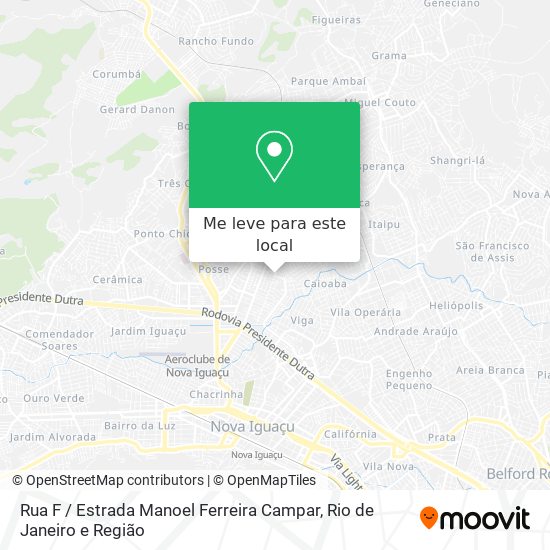 Rua F / Estrada Manoel Ferreira Campar mapa