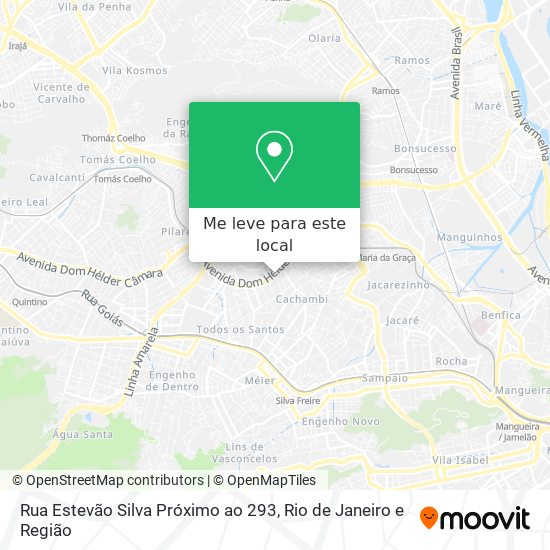 Rua Estevão Silva Próximo ao 293 mapa