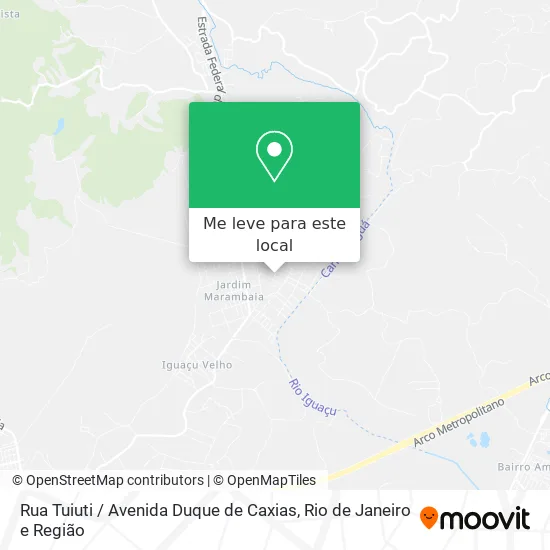 Rua Tuiuti / Avenida Duque de Caxias mapa