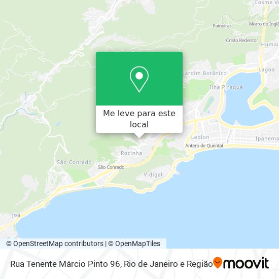 Rua Tenente Márcio Pinto 96 mapa